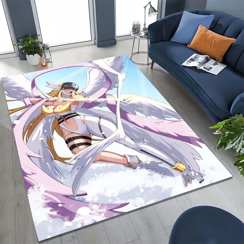 The New (Digimon) Rug Is Suitable for Home Décor in Game Rooms, Bedrooms, Living Rooms, Sofas, and Other Areas.
