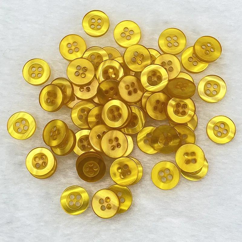 New 50Pcs Pieces 11Mm Color Resin Cat Eye Button Four Eye Button Wedding Decoration Sewing Accessories