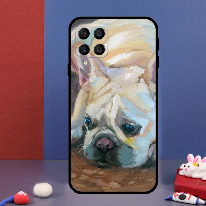 Watercolor French Bulldog Painting For Samsung Galaxy M15 M55 M33 M13 M23 M53 M31 M51 M14 M34 M54 M20 M30s M52 M32 Phone Case