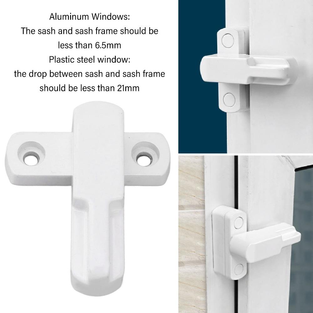 T-Type Sliding Window Lock Easy Installation Window Latch Safety Window Sash Lock Proof