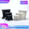 Белый Мини 3D-печатный орнамент для камина кукольного домика