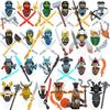 MINISO Anime Characters 24 Pieces Ninjago Mini Figure Building Block Toys Mini Doll Doll Figure Block Kids Toys Birthday Gifts