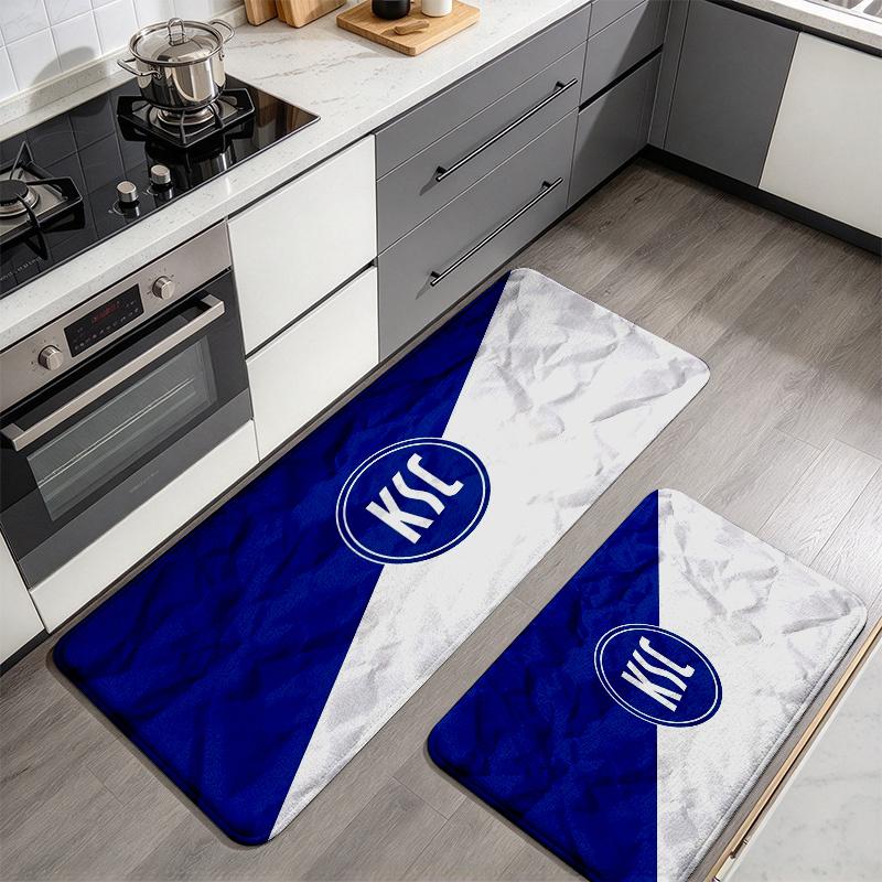 Karlsruher Sc Flannel Kitchen Mat Christmas Soft Area Rug Non Slip Floor Carpet Home Decoration