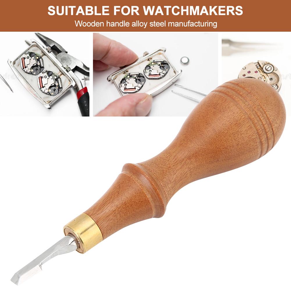 Инструмент для ремонта часов с деревянной ручкой из легированной стали (Стиль)