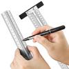High-precision Scale Ruler T-type Hole Ruler Stainless Woodworking Scribing Mark Line Gauge Carpenter Measuring Tool