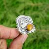 Sterling Silver Sacral Chakra Oval Tiger's Eye Gemstone Wedding Solitaire Ring