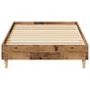 Bed Frame without Mattress Rustic Wood Look 100 x 200 cm Wood Based Material