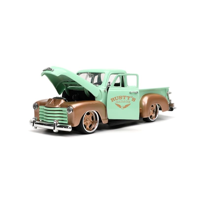 Jada Toys JUST TRACKS series 1/24 1953 chevy pickup mint green/gold Finished product