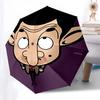Mr.Bean Themed Travel Umbrella-8 Ribs Automatic Opening and Closing, Portable Folding Design, Compact and Stylish Umbrella Suitable for Outd