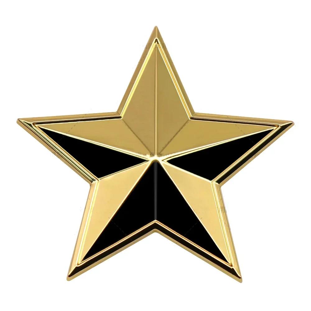 3D Metal Five-pointed Star Logo Car Fender Emblem Sticker Rear Trunk Badge Decal for Nissan Honda MINI Jaguar KIA Lexus Volvo NN25