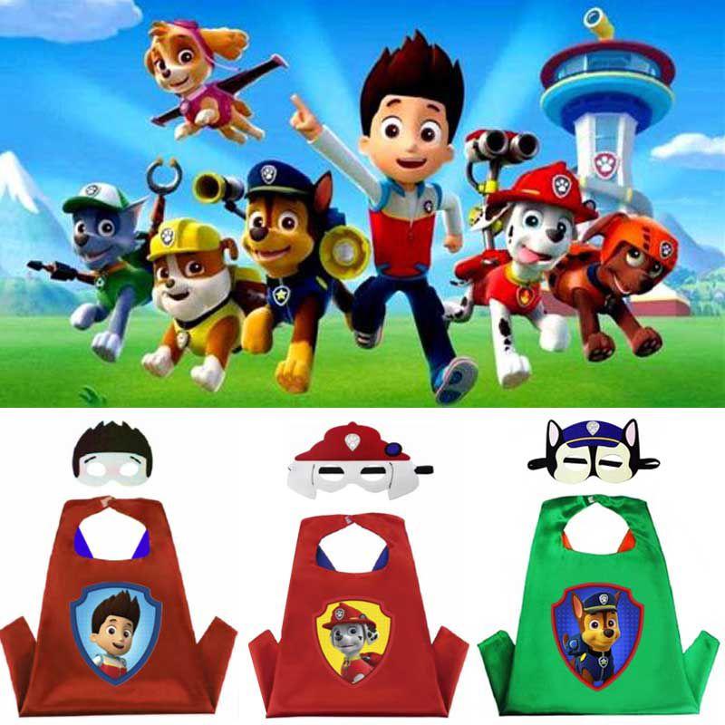 Привлекательный плащ и маска Щенячий патруль, костюм для косплея для детских маскарадных вечеринок