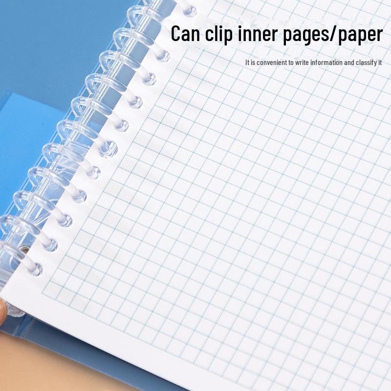 Прозрачная папка-скоросшиватель формата А5 из полипропилена с 20 отверстиями для отрывков из учебных пособий, с возможностью отрывного хранения.