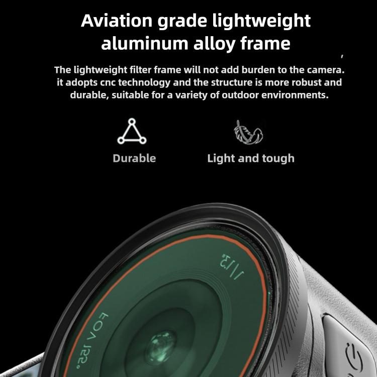 9H Optical Tempered Glass Snap‑on Lens Protector for DJI Osmo Action 6, Waterproof Anti‑Fog Camera Protective Accessory