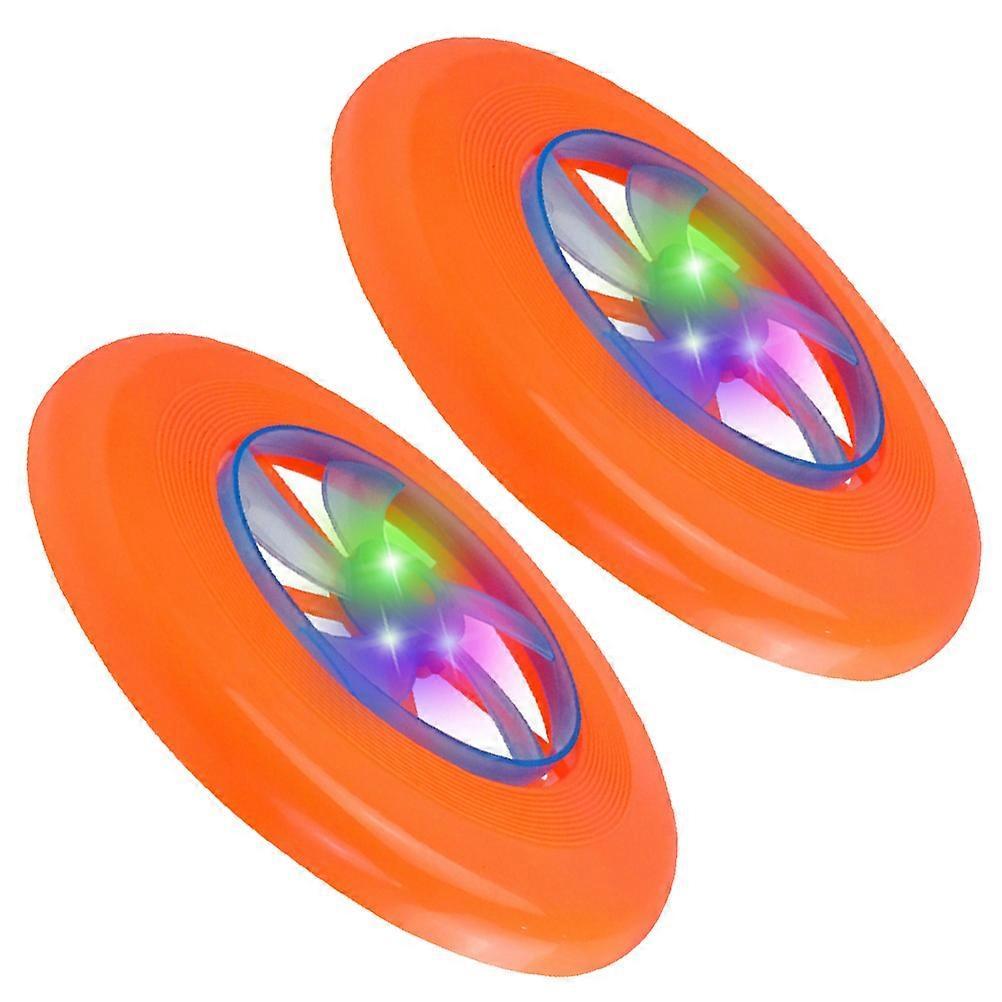 Kids Educational Playthings Night Luminous Flying Saucer 2Pcs Toy