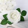 25 ШТ. Реалистичные Искусственные Цветы из Пенопласта со Стеблями В Коробке Поддельные Розы Цветочные Композиции DIY Букеты Домашний Декор