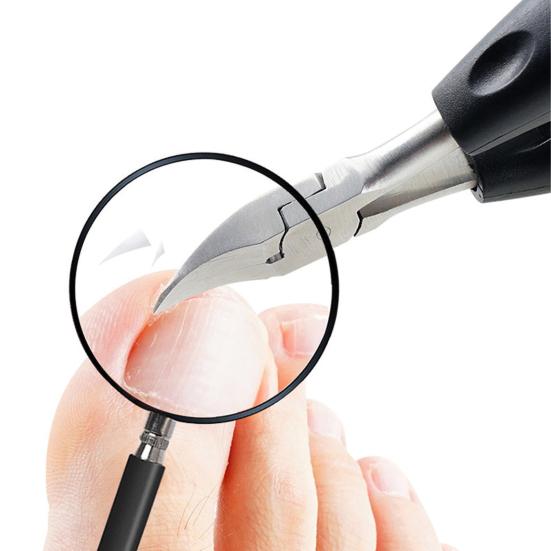 Профессиональные кусачки для ногтей с резиновой ручкой для вросших или толстых ногтей хирургического класса