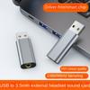 Адаптер USB-3,5 мм для наушников, проводная гарнитура, конвертер для ноутбука/наушников/мобильного телефона