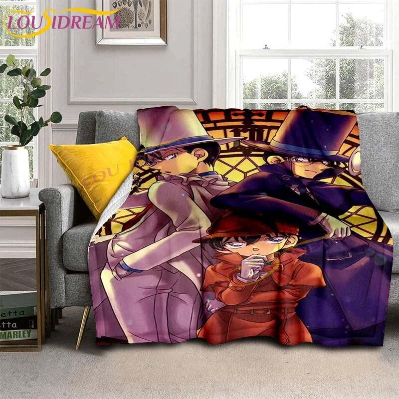 Detective and Thief Conan Blankets Classic Anime Flannel Blankets Sofa Throw Blanket Children Adult Gift Travel Camping Blankets