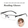 Очки для чтения для мужчин и женщин, анти-синий свет, высокое качество, полурамка с диоптриями, деловые офисные очки