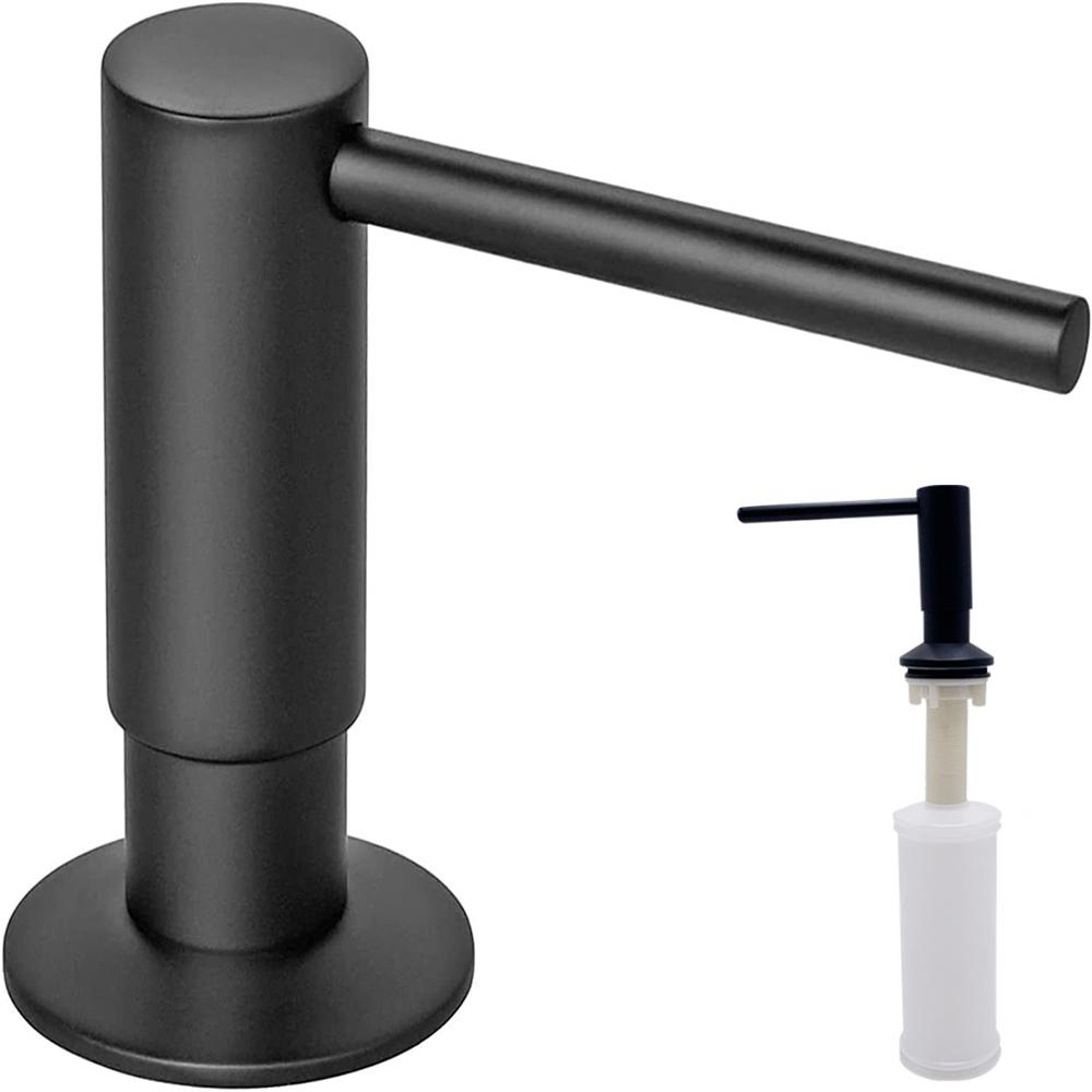 Диспенсер для моющего средства для раковины, встроенный кухонный дозатор жидкого мыла, насосная головка, ручной дозатор для жидкости, черный, золотой