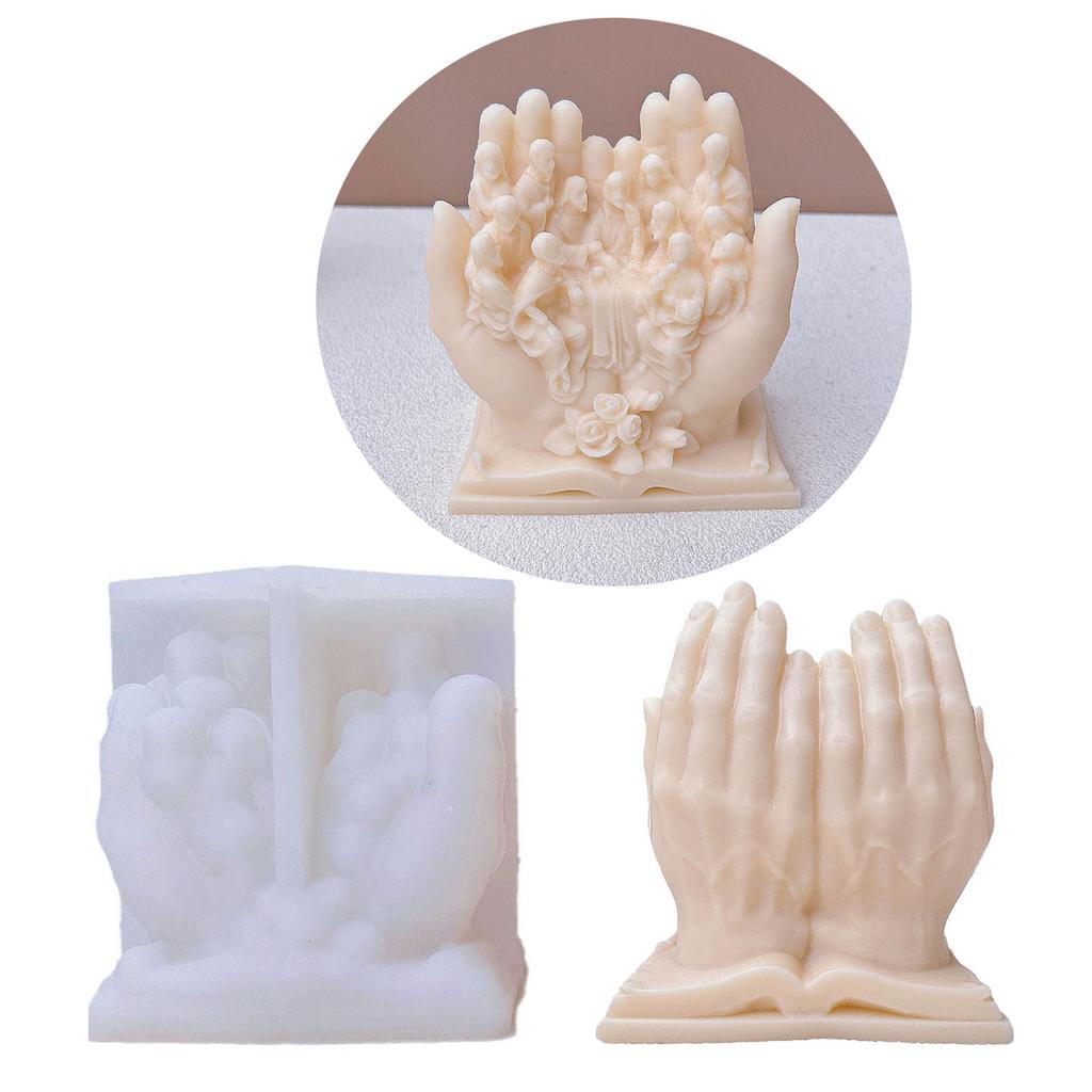 Religious Scalpture Candle Mold for DIY Candle Gypsum Ornaments Christmas Gift Home Decor Epoxy Resin Casting Mold