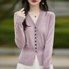 Французский вязаный кардиган с длинными рукавами, женская куртка, свитер, тонкий, с высокой талией, короткая верхняя одежда, топы