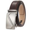 1Pcs Automatic Buckle Business Belt, Simple Men'S Automatic Buckle Belt Alloy Belt Ly36-35351-1