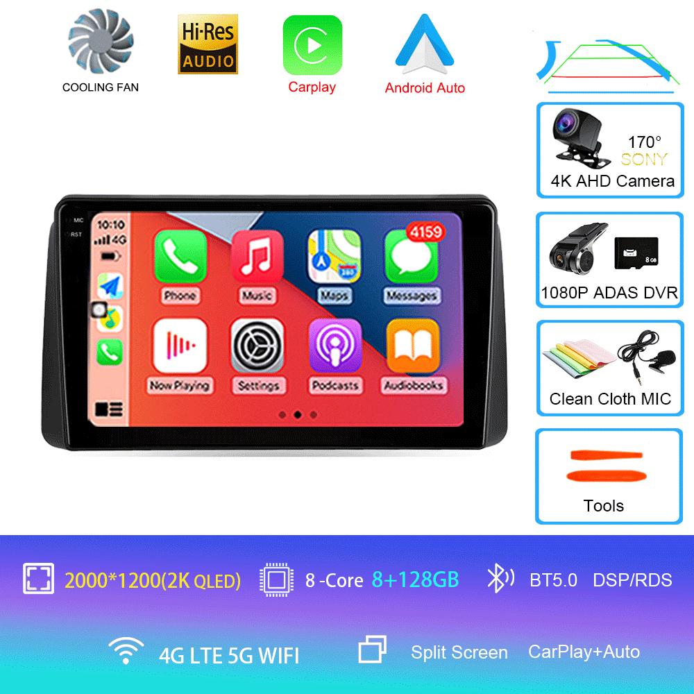 Для Chrysler Grand Voyager 5 2011-2015 Автомагнитола Android 14 Carplay Auto Для Dodge Grand Caravan 2008-2020 GPS Мультимедийный плеер