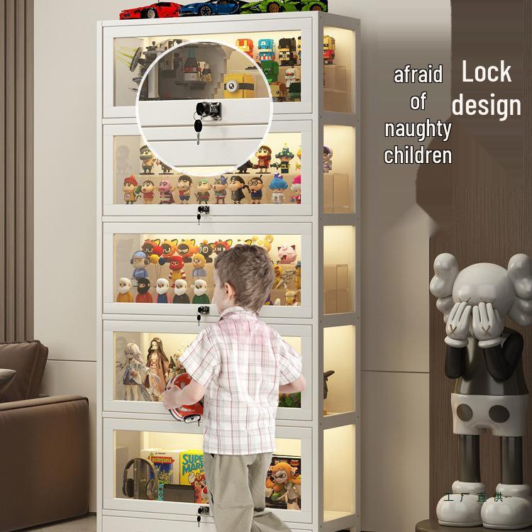 Акриловая стеклянная витрина с замком для игрушек и призов