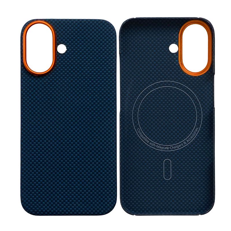 Apple iPhone 17 Ультратонкий Керамический Чехол с Магнитной Присоской, Рамкой из Сплава, Арамидным Волокном и Полуобернутым Дизайном