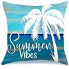Ocean Beach Theme Pillowcase Coconut Tree Starfish Print Living Room Sofa Cushion Cover Bedroom Room Home Decoration