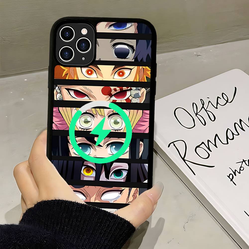 Anime Demon Slayer Magsafe Magnetic Phone Case For IPhone 17 16 Pro Max 15 Plus 14 13 12 11 Cover