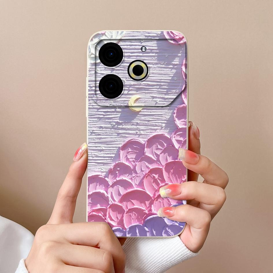 Чехол для телефона Tecno Camon 30 Pro Spark 20 Pop 8 Hot 40i Pova 6 Neo, задние чехлы с красивыми цветами и растениями, мягкий силиконовый бампер с защитой от падения, корпус корпуса