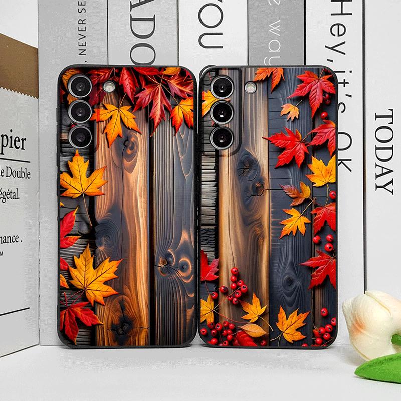 Винтажный чехол для телефона с рисунком кленовых листьев на осень для Samsung Galaxy A56 A14 A55 A16 A54 A36 A53 A52 A51 A50 5G Мягкий чехол-оболочка