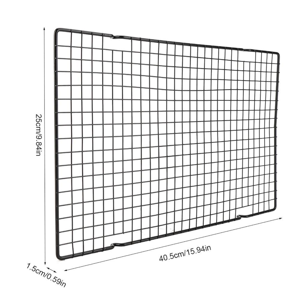 16x10 Inch Baking Cooling Rack Nonstick Surface BBQ Grill Mesh Wire Cooking Net Cooling Pastries