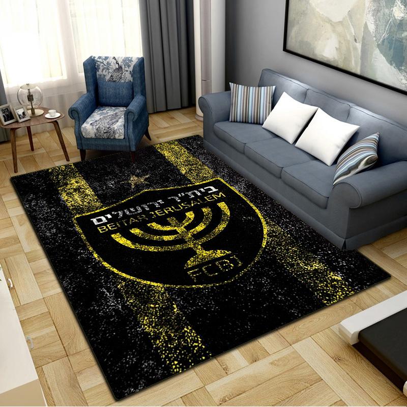 Beitar Jérusalem Carpet Rug for Living Room Bedroom Home Sofa Decoration, Kids play Non-slip Floor Mat