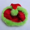 Fluorescent Green Santa Hat Glow-in-The-Dark Christmas Party Hat for Adults Kids Festive Holiday Photo Prop
