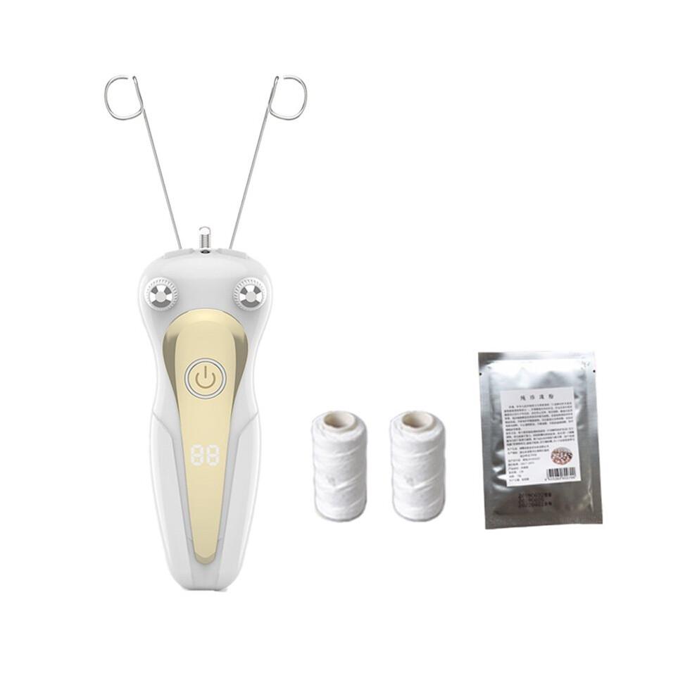 Épilateur Électrique pour le Visage, le Corps et les Bras, avec Fil de Coton et Écran LCD