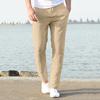 Spring Summer Men's Cotton Linen Pants Male Breathable Solid Color Linen Trousers Fitness Streetwear