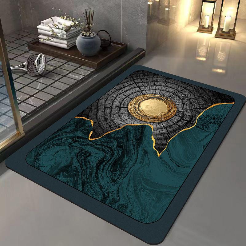 Впитывающие подушечки из диатомовой слизи, коврик для домашнего туалета, дверной проем в ванную комнату, нескользящий ковер, коврики для ванной комнаты