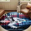 Michael Crowned Legacy Round Rug for Livingroom,Bedroom, Palyroom, Chair Rug, Area rug, Circle Carpet, Large Size Decor Fan Christmas gift