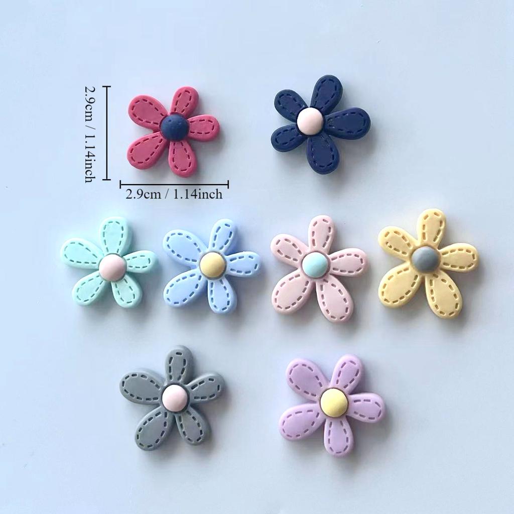 8 шт. Магнит на холодильник из смолы с пятью лепестками и цветком, украшение в виде маленького цветка, сообщение