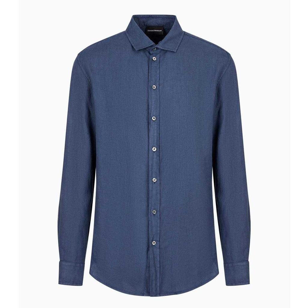 Emporio Armani Mens Plain Cotton Shirt
