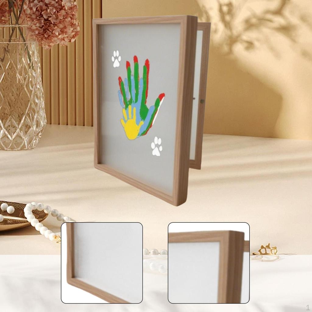 Family Handprint Photo Frame DIY Craft Keepsake Home Wood Picture for Couple