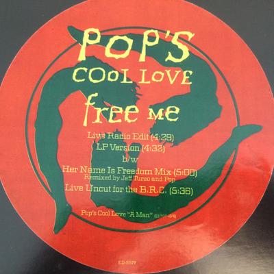 12-дюймовая пластинка POP'S COOL LOVE - Free Me ED5579 Elektra 1992 США Рэп и хип-хоп/R&B Б/у