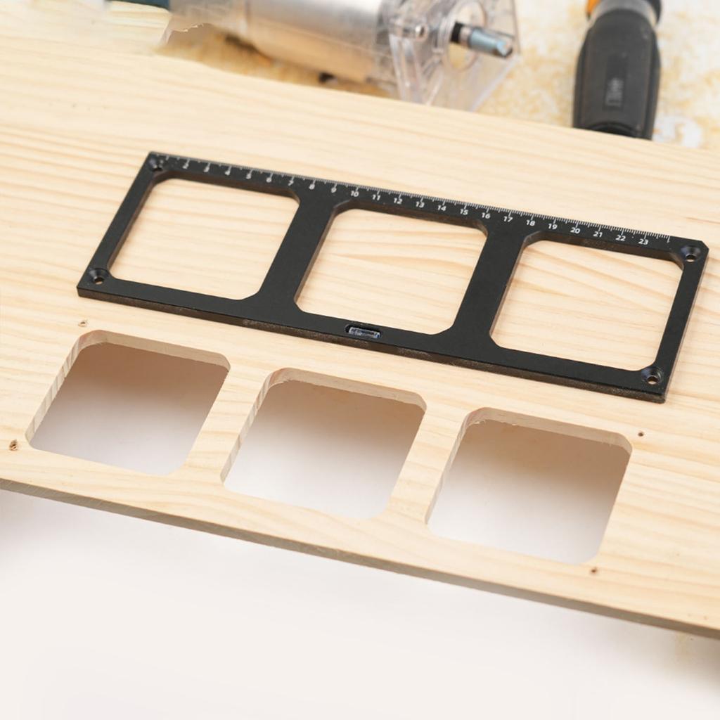 Шаблон гнезда выключателя типа 86 с 3 квадратными отверстиями для нижней части гнезда, монтажный локатор из алюминиевого сплава