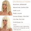 LISI HAIR Женские короткие волнистые наращивание волос с челкой, кукурузная завивка, парик, белые волосы, парик из синтетического волокна, натуральный вечерние, ежедневное использование