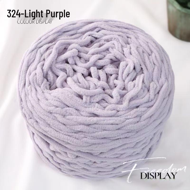Новая цветная пряжа "Ледяной шелк" 3,8 Лиан: Толстая одножильная пряжа для вязания крючком - Идеально подходит для обуви, тапочек, шарфов и сидений.