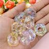 Home Party Supplies 24.2mm Fashion DIY Jewelry Material Acrylic Large Aperture Bracelet Necklace Accessories 10Pcs High Transparency Donuts Beads