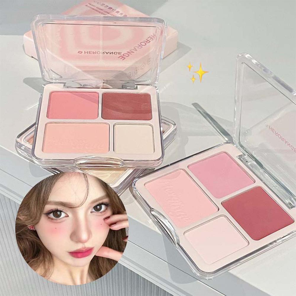 HERORANGE Палитра румян и хайлайтера Natural Face Brightening Contouring Palette Makeup